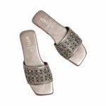 Grey Fancy Slipper For Ladies FN7997 - View 5