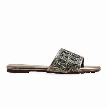 Grey Fancy Slipper For Ladies FN7997 - View 2