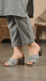 Grey Fancy Slipper For Ladies FN8005 - View 1