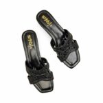 Black Fancy Slipper For Women FN8008 - View 5