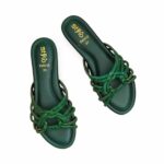 Green Fancy Slipper For Ladies FN8012 - View 5