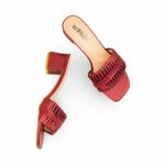 Maroon Fancy Slipper For Women FN8015 - View 5
