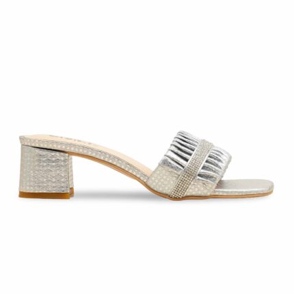 Silver Fancy Women Slipper FN8015 - View 2