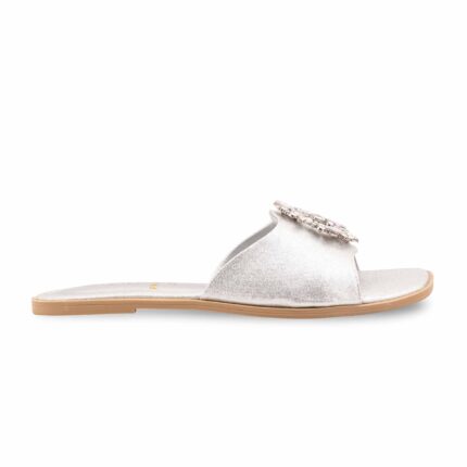 Silver Fancy Slipper For Ladies FN8036 - View 2