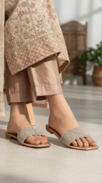 Peach Fancy Slipper For Ladies FN8056 - View 1