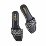 Black Fancy Slipper For Women FN8056 - View 5