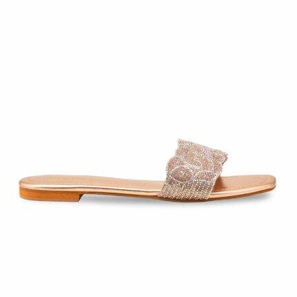 Peach Fancy Slipper For Ladies FN8056 - View 2
