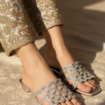 Silver Fancy Slipper For Women FN8115 - View 1