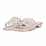Silver Fancy Slipper For Women FN8115 - View 3