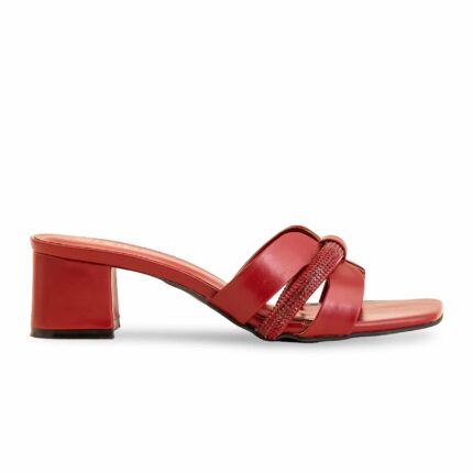 Maroon Formal Slipper For Women FR8280 - View 2