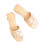 Cream Formal Slipper For Ladies FR8374 - View 5