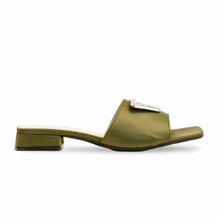 Olive Formal Slipper For Ladies FR8374 - View 2