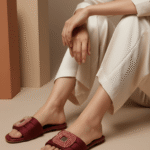 Maroon Formal Slipper For Ladies FR8398 - View 1