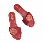 Maroon Formal Slipper For Ladies FR8398 - View 5