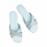 Sky Blue Formal Slipper For Women FR8409 - View 5