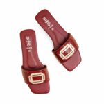 Maroon Formal Slipper For Ladies FR8419 - View 5