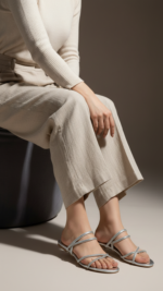 Silver Formal Women Slipper FR8496 - View 1