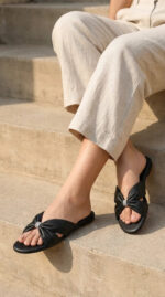Black Formal Slipper For Ladies FR8521 - View 1