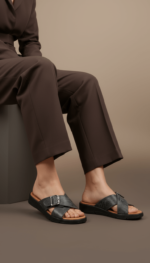 Grey Formal Slipper For Ladies PU0439 - View 1