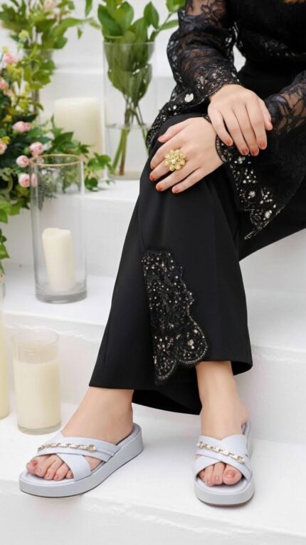 Grey Formal Slipper PU0471 - View 1
