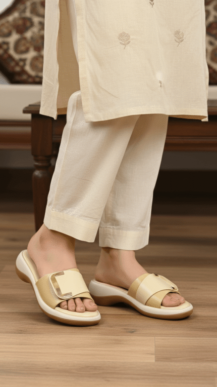 Beige Formal Slipper PU0528 - View 1