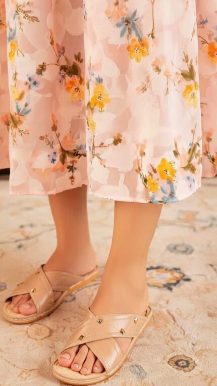 Beige Formal Slipper PU0539 - View 1