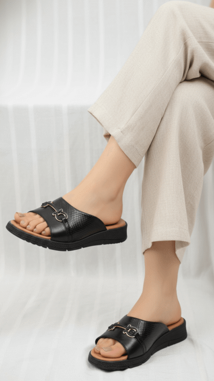 Black Formal Slipper PU0568 - View 1