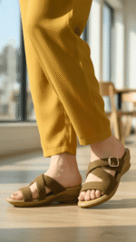 Olive Formal Slipper For Women PU0578 - View 1