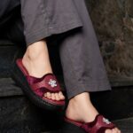 Maroon Formal Women Slipper PU0599 - View 1