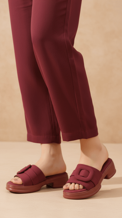 Maroon Formal Slipper PU0617 - View 1
