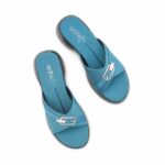 Teal Blue Formal Slipper For Women PU0666 - View 5