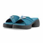 Teal Blue Formal Slipper For Women PU0666 - View 3