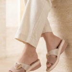 Beige Formal Slipper For Women PU0677 - View 1