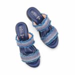 Blue Formal Slipper For Ladies PU0768 - View 5