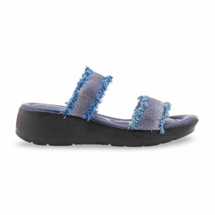 Blue Formal Slipper For Ladies PU0768 - View 2