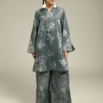 Printed Satin Fabrics 2-Piece #111EF2 G [A113] - V1