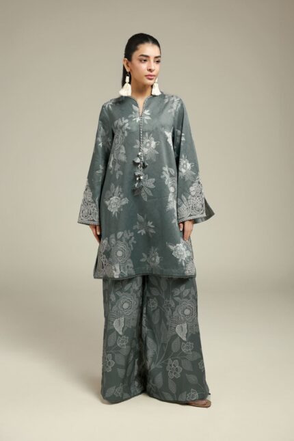 Printed Satin Fabrics 2-Piece - V1