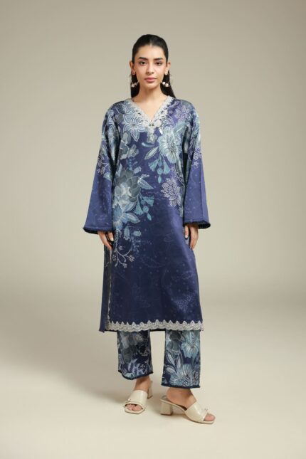 Printed Satin Fabrics 2-Piece #111EG1 G [A113] - V1