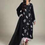Embroidered Raw Silk Fabrics 3-Piece - V1