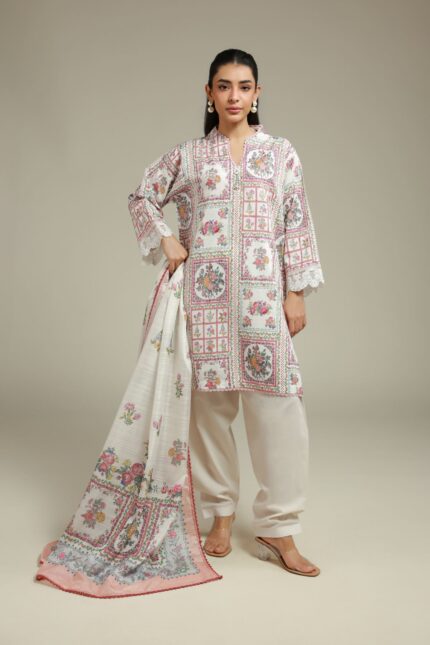 Embroidered Jacquard Fabrics 3-Piece - V1