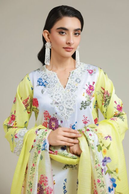 Printed Satin Fabrics 3-Piece - V2