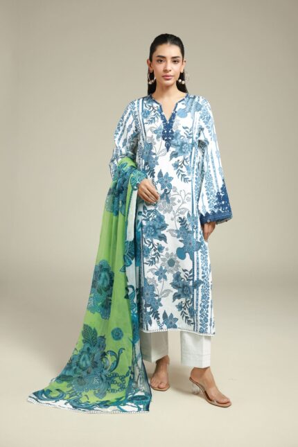 Embroidered Satin Fabrics 3-Piece #111FD1 G [A33] - V1