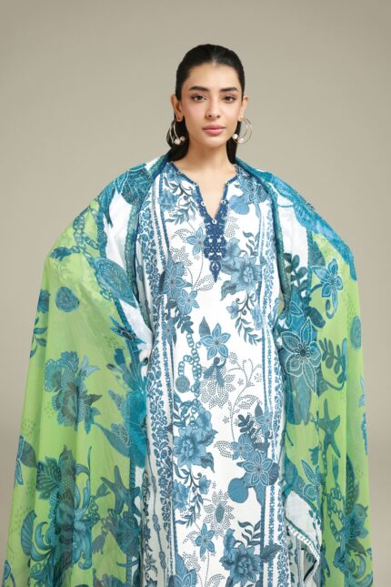 Embroidered Satin Fabrics 3-Piece #111FD1 G [A33] - V2