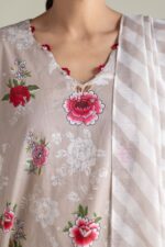 Embroidered Cambric Fabrics 3-Piece - V5