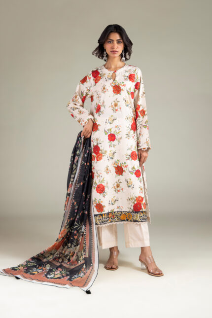 Embroidered Cambric Fabrics 3-Piece #202FC1 E [A33] - V1
