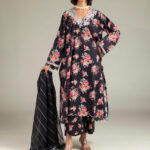 Embroidered Cambric Fabrics 3-Piece #202FG1 E [A33] - V1