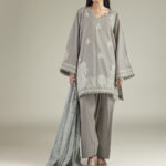 Embroidered Cambric Fabrics 3-Piece #206FE2 E [A33] - V1