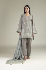 Embroidered Cambric Fabrics 3-Piece #206FE2 E [A33] - V1