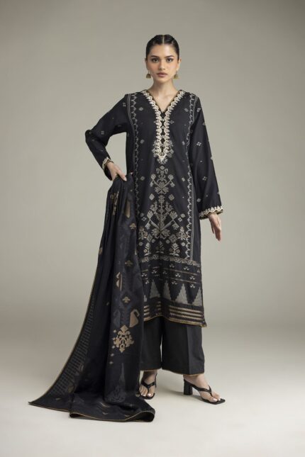 Embroidered Jacquard Fabrics 3-Piece - V1