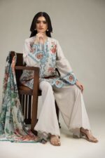 Embroidered Cambric Fabrics 3-Piece - V5